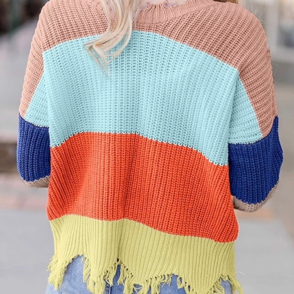 🛍 Colorblock Sweater - Picture 3 of 8